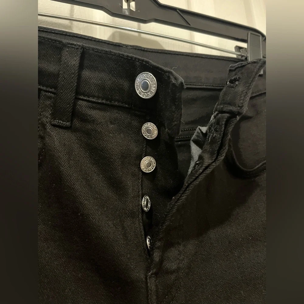 Re/done Original Buttonfly Black Jeans - Picture 2 of 5